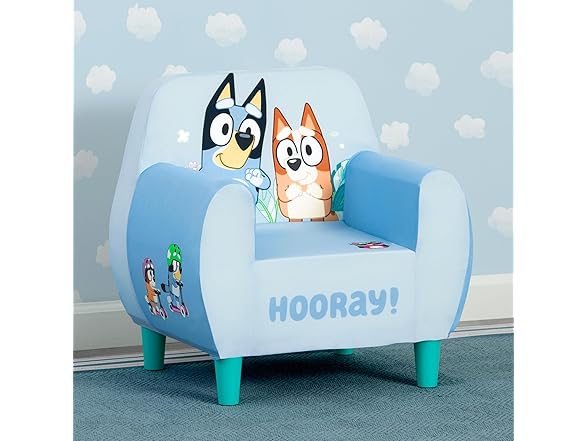Delta Children Bluey Foam Chair, Blue