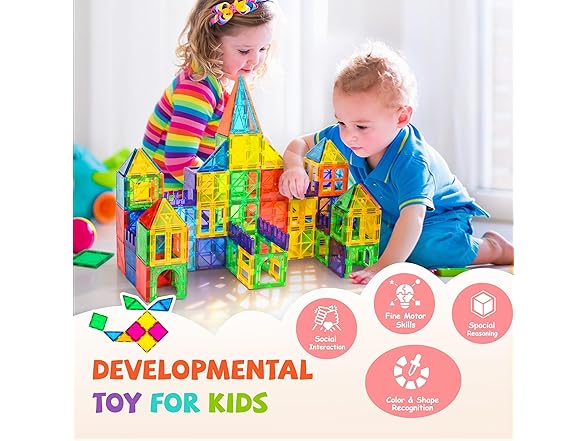 cossy 120Pcs Magnetic Tiles