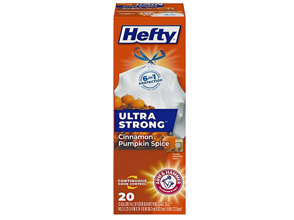 Hefty Ultra Tall Kitchen Bags Cinnamon Pumpkin, 20-Ct