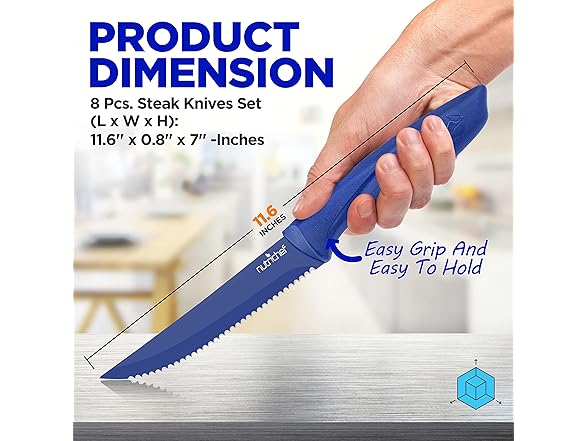 NutriChef SereneLife Stainless Steel Knife Set