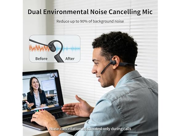 CXK Open Ear Headphones with Mic