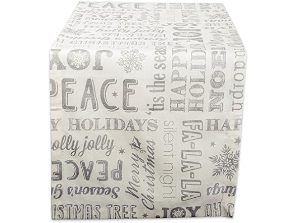 DII Holiday Dining Christmas Table Runner