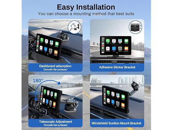 9 Wireless CarPlay Android Auto w/ Dash Cam