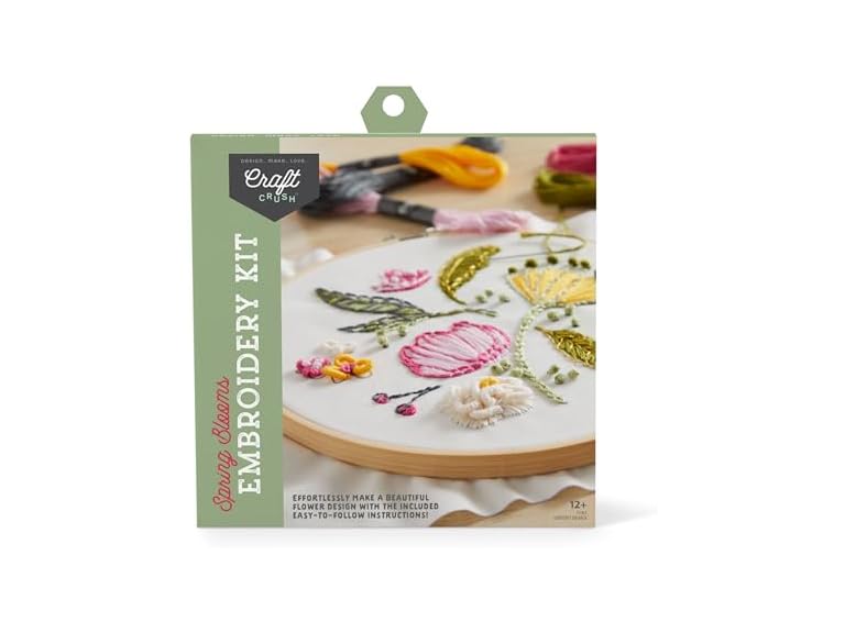 Craft Crush Spring Blooms Embroidery Kit