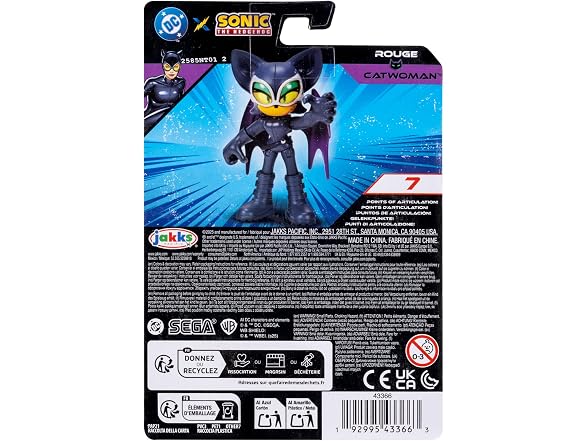 DC X Sonic Collectable 2.5 Inch Scale Action Figures