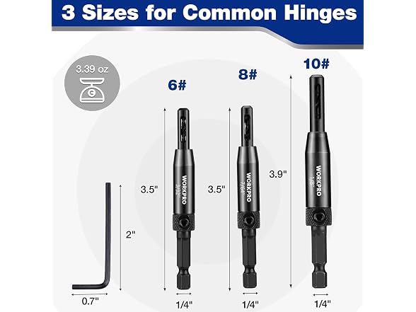 WORKPRO Self Centering Drill Bit Set