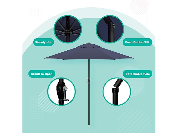 California Umbrella Sunline 9 ft Patio Umbrella - Gallery 5