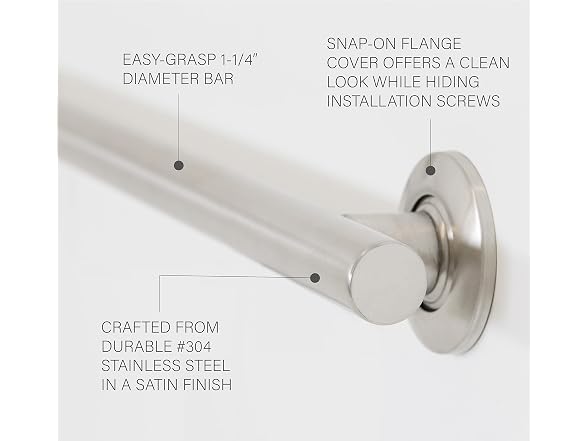 Seachrome 12" Coronado Straight Bathroom Shower Grab Bar