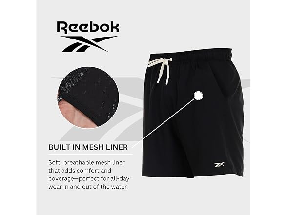 Reebok Mens Swim Trunks