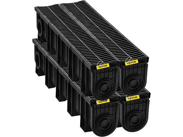 Trench Drain System, Channel Driveway-4Pack