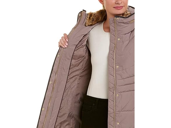 Cole Haan Down Coat w/Bib Cashew M