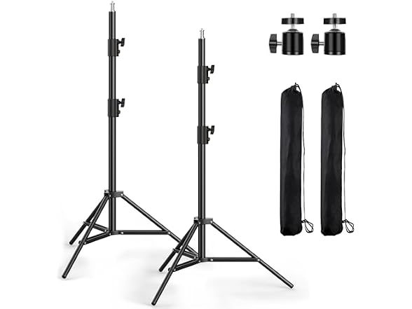YiJYi 9.2ft Aluminum Light Stand 2-Pack