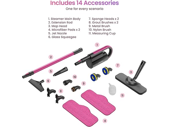 Schenley 14-in-1 Steam Mop