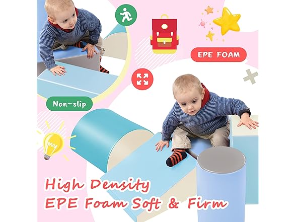 Fulvari 5 Piece Climb and Crawl Activity PlaySet