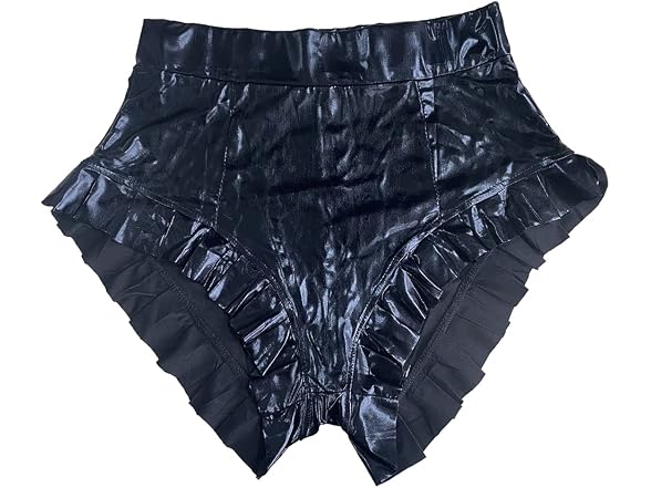 Acelyn Women (S) Sexy Y2K Metallic Short Pant
