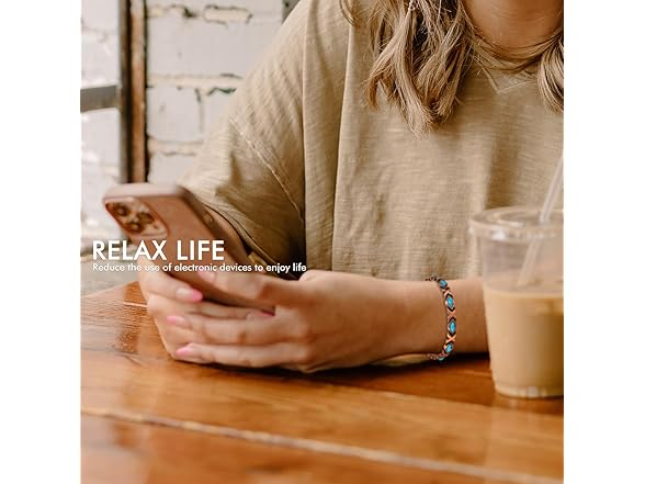 Auinz Turquoise Pure Copper Magnetic Bracelet