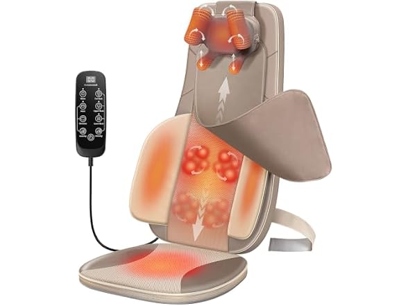 Flekzo Shiatsu Back Massager Chair Pad