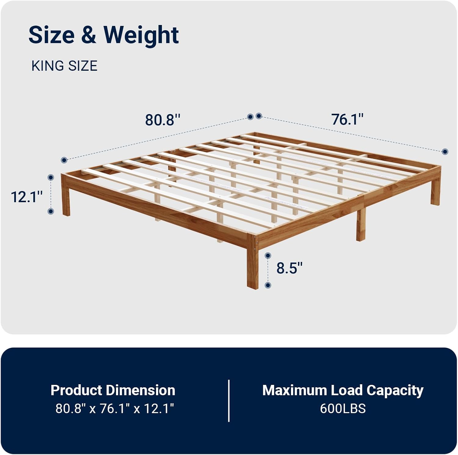 Avenco Solid Wood Platform Bed Frame - Your Choice - Gallery 21