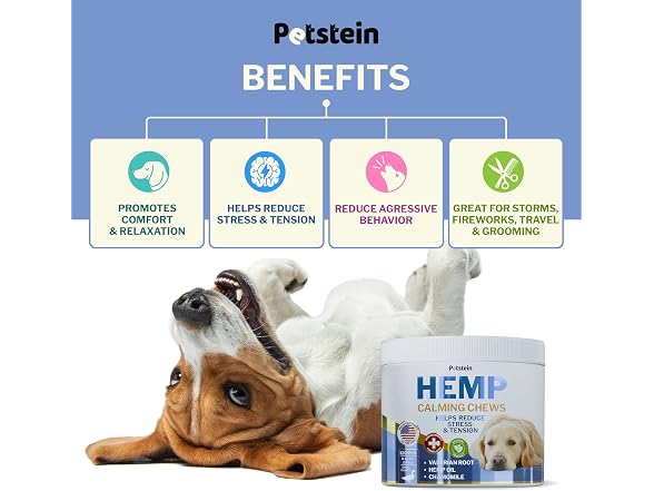 Natural Calming Chews for Dogs with Hemp Oil