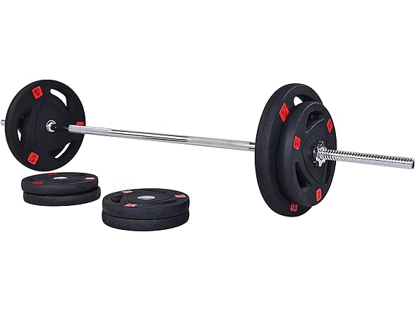 Fitvids Cast Iron Standard Weight Plates 95-Pound Set