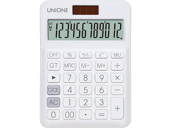 UNIONE Pink Calculator with a Bright LCD