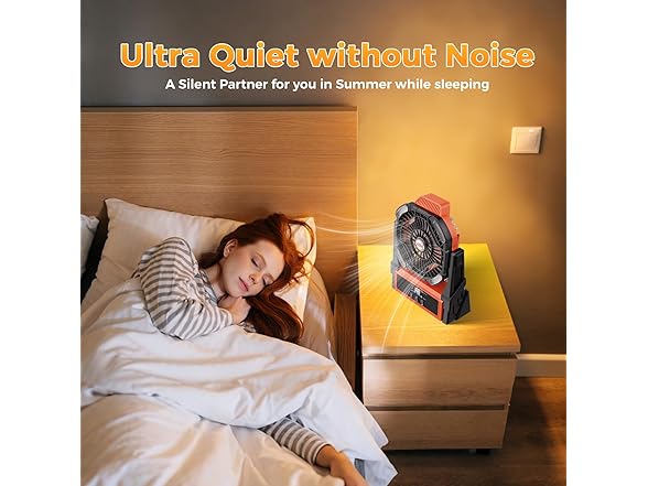 Portable Camping Fan, 20000mAh Rechargeable Battery
