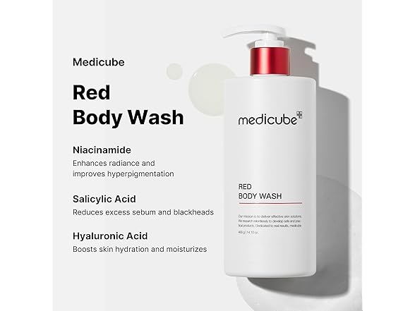 Medicube Red Acne Body Wash 14.10 Fl.oz