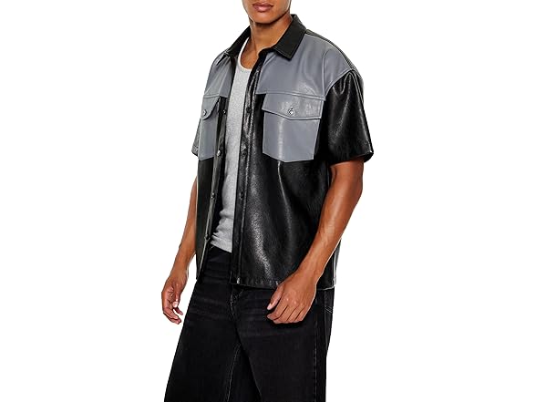 Forever 21 Men (M) Faux Leather Shirt