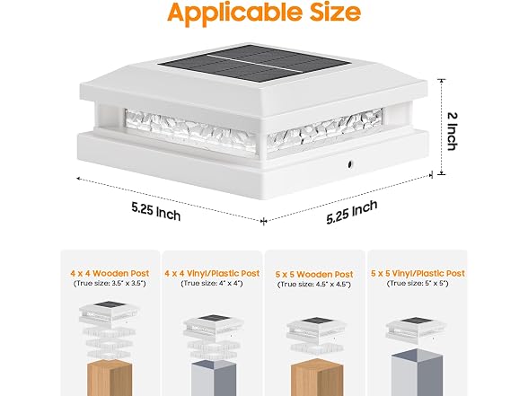 Bosceos Solar Post Lights White 12-Pack - Gallery 7
