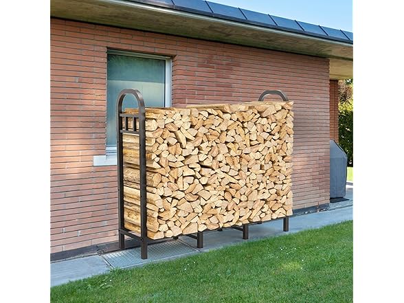 GREENER 4FT Firewood Rack Outdoor