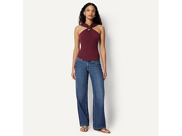 Amazon Essentials Women Slim-fit Ribbed Halter Top