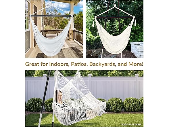 Sunnydaze Outdoor Hammock Chair Swing XL