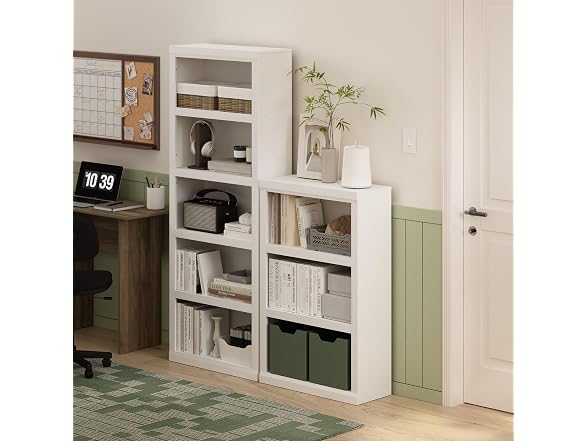 Furinno Rail 3-Tier Bookshelf White