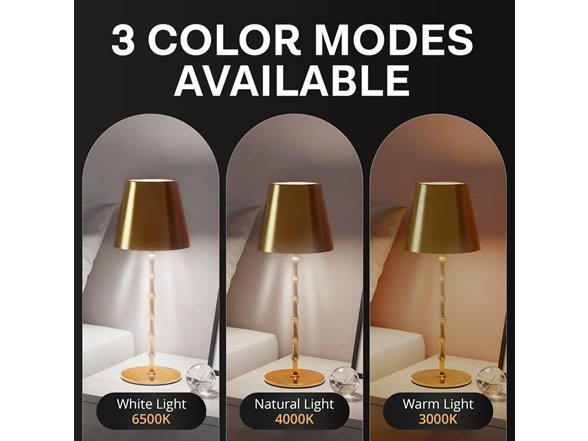 Bell+Howell Bamboo Design Gold Lamp