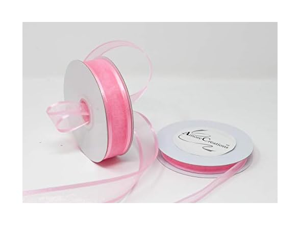 AmoreCreationsPink Organza Ribbon with