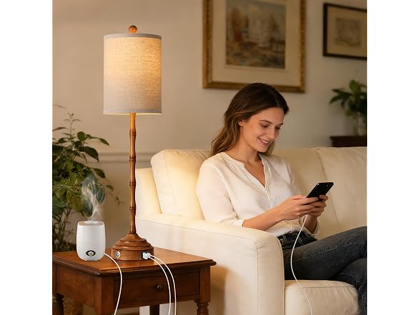 Qimh Tall Skinny Beside Lamps Set of 2