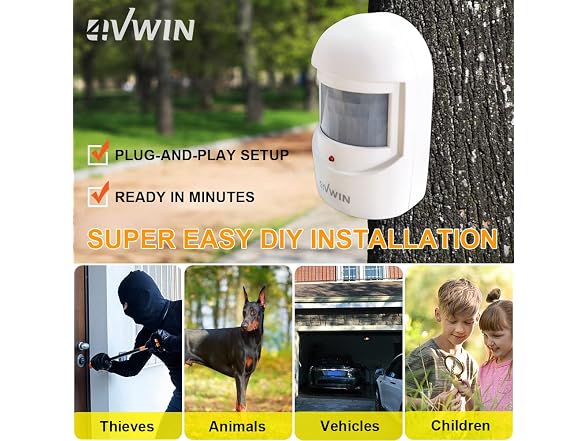 4VWIN Driveway Alarm - Wireless Home