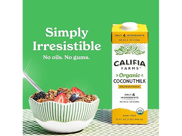 6PK Califia Farms - Organic Coconut Milk, 32 oz
