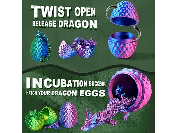 RURING 24PCS 3D Printed Dragon Eggs