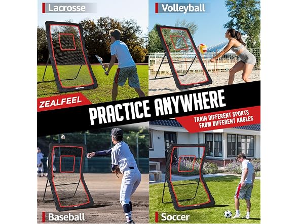 ZEALFEEL Lacrosse Rebounder 4x6FT