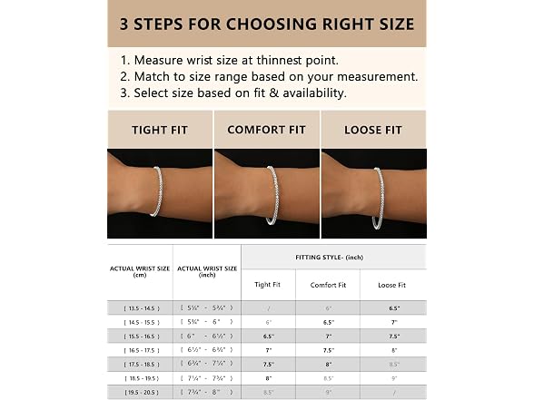 KRKCLIFE NS601279 tennis bracelets for women