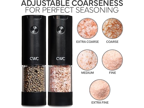 Electric Salt And Pepper Grinder Set