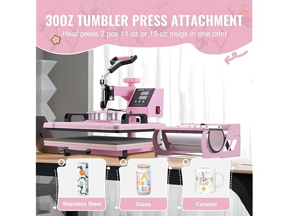 Heat Press Machine 5 in 1 Combo T-Shirt Printing Machine