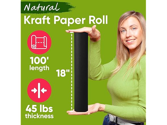 Paclord USA Made 18" x 1200" (100 ft) Roll Paper