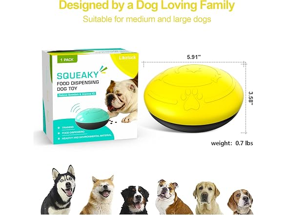 Squeaky Dog Toys for Large Dogs, Dog Treat Pu