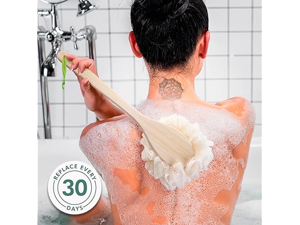 Bath Pouf with Handle