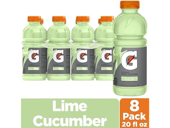 8PK Gatorade Thirst Quencher, Lime Cucumber