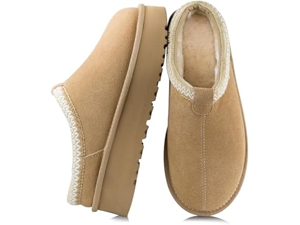 XIXITIAO Suede Leather Platform Slippers