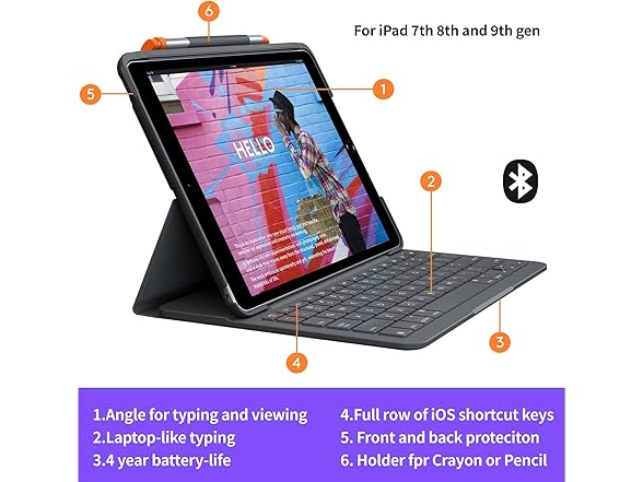 Logitech Slim Folio Case for 10.2" iPad 9th Gen