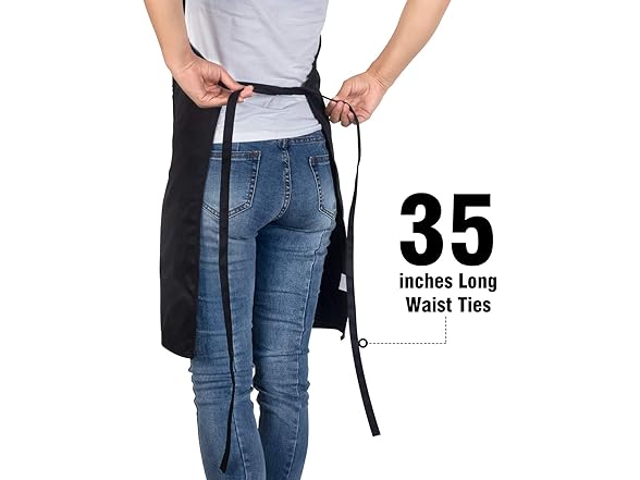 Xornis 1 Piece Bib Aprons with 2 Pockets